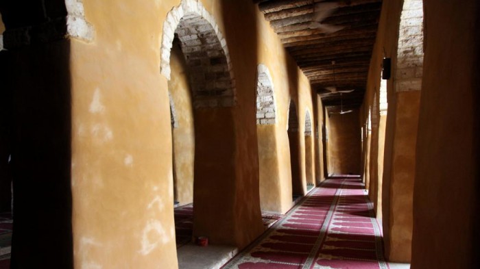 La mosquée de Djingareyber, à Tombouctou (Mali), le 8 avril 2015. Lemine Ould Salem y a tourné des images de son film. (SEBASTIEN RIEUSSEC / AFP)