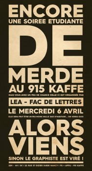 L'affiche du 915 Kaffe a fait le buzz dans les rues nancéiennes, et sur les réseaux sociaux 