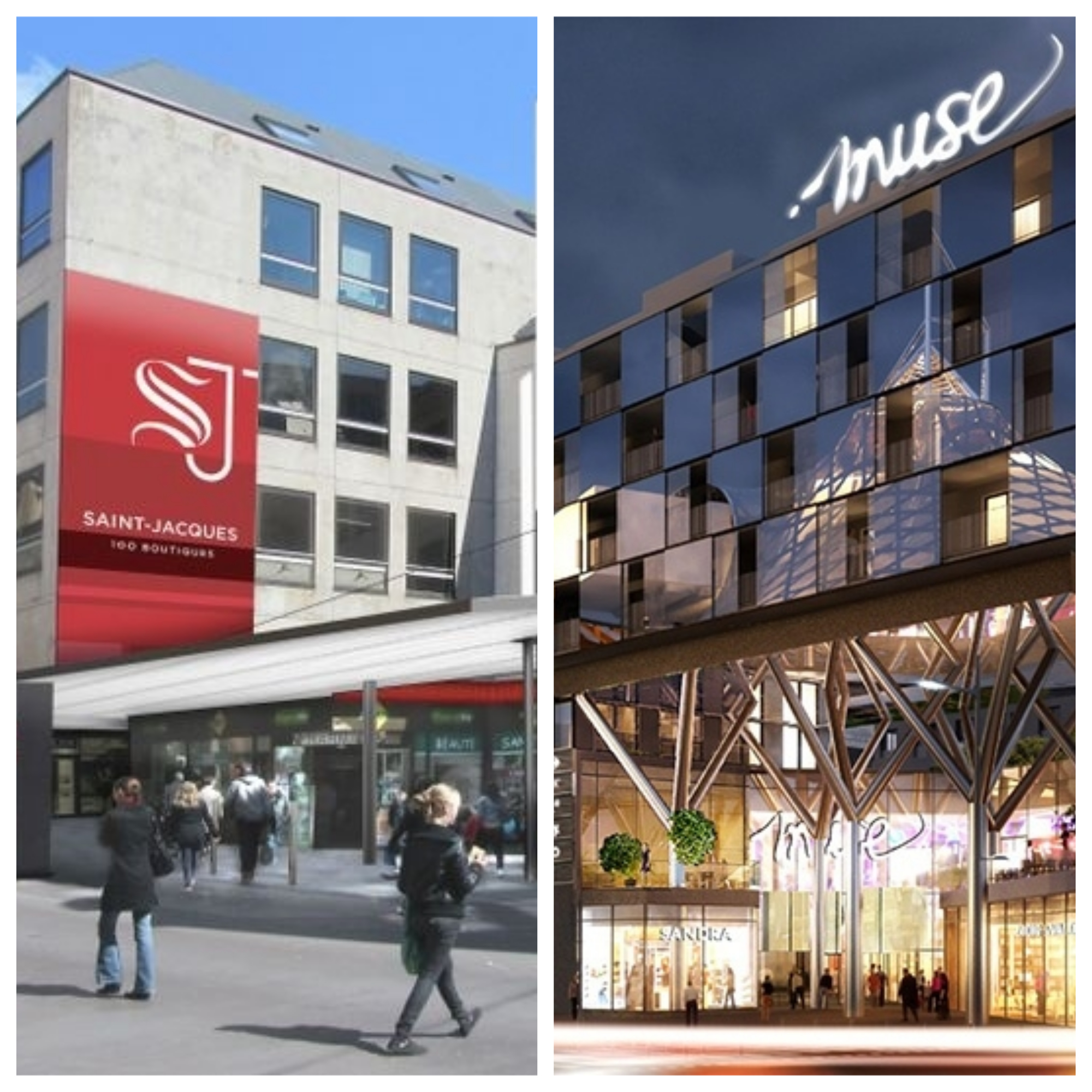 Les centres commerciaux Muse et Saint-Jacques