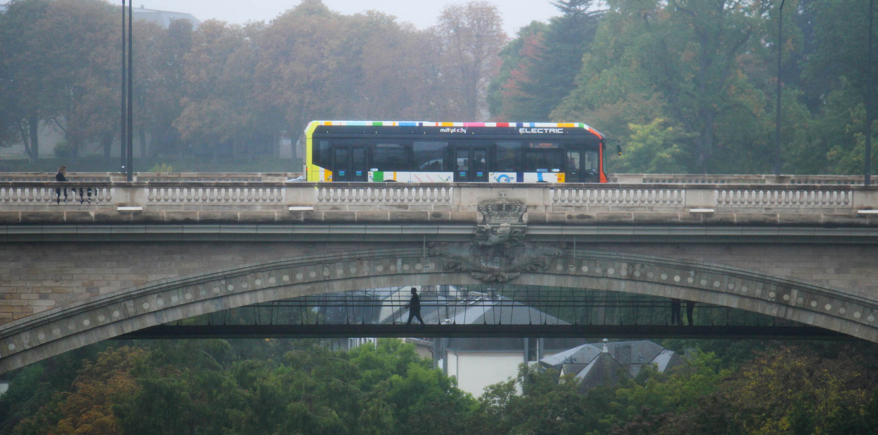 L'un des nombreux bus électrique de Luxembourg-ville. Photo : LR