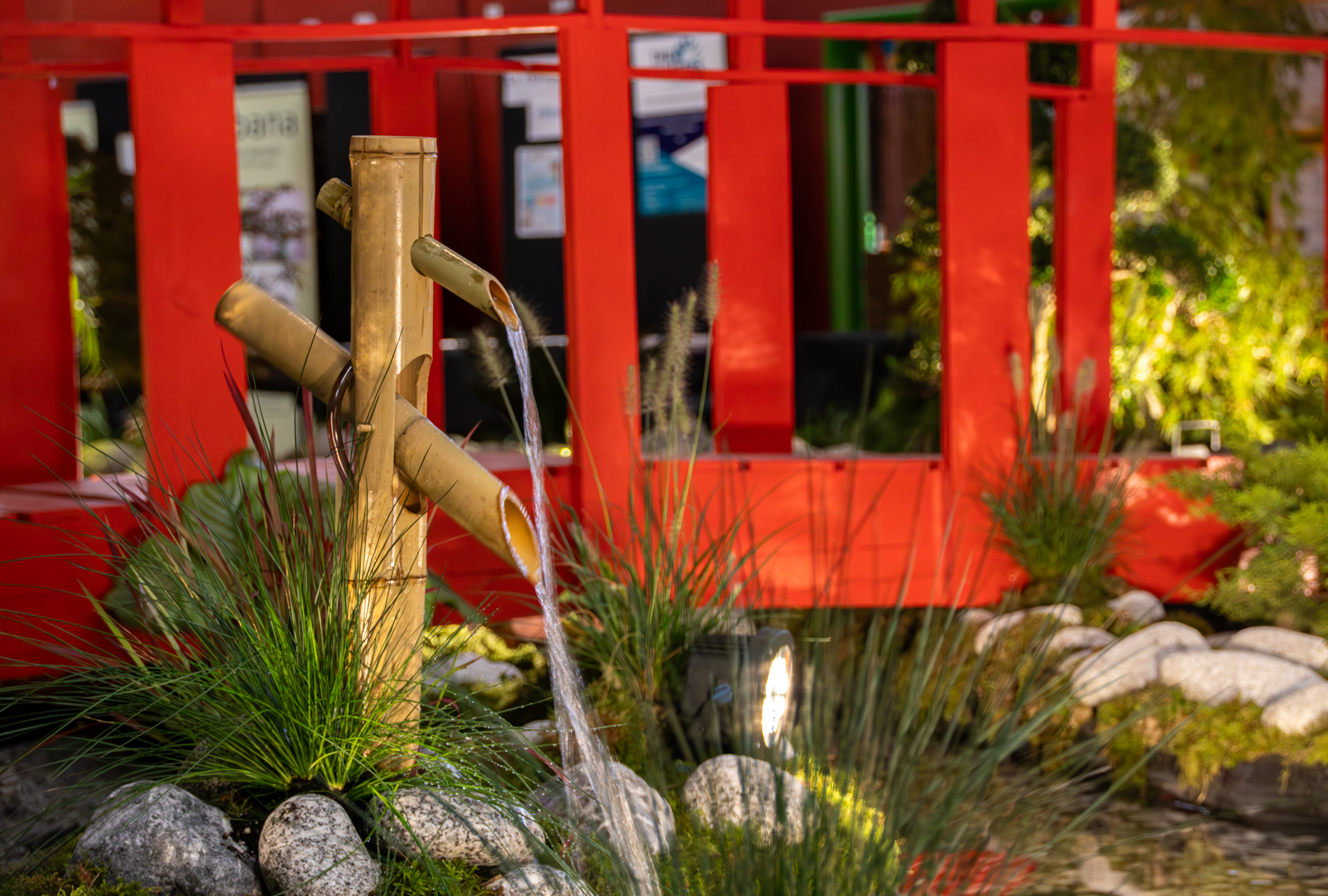 Fontaine japonaise au Festival d'Écologie de Woippy - Photo par Loris Jecko